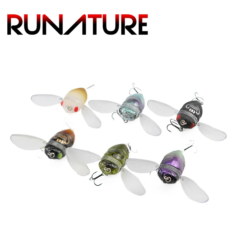 Runature Cicada жесткая приманка для рыбалки 40 мм/6 г верхняя Водонепроницаемая приманки
