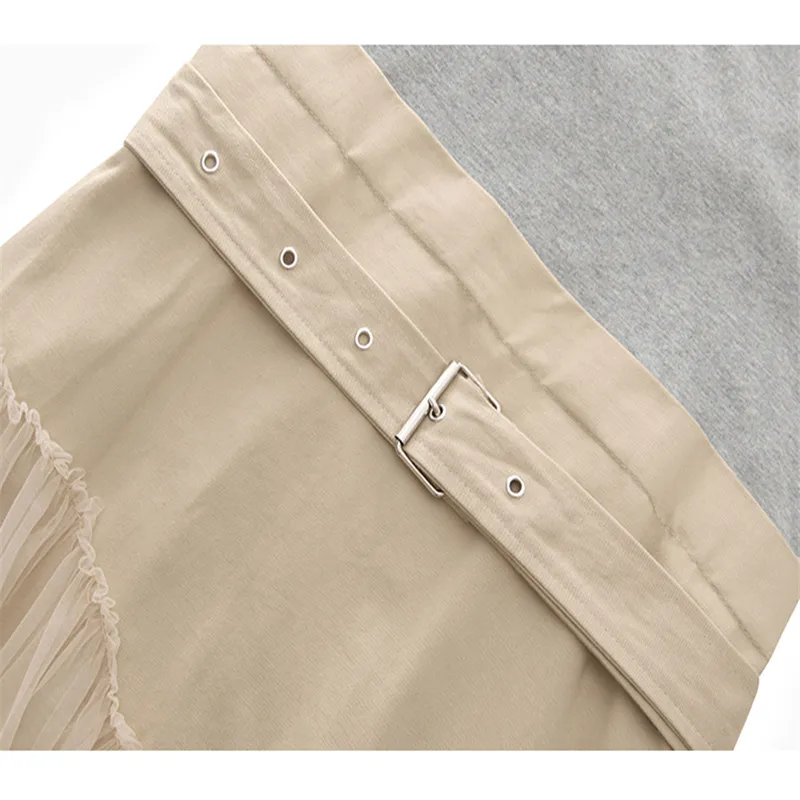 Женская футболка с короткими рукавами RUGOD повседневное сшитое платье из двух