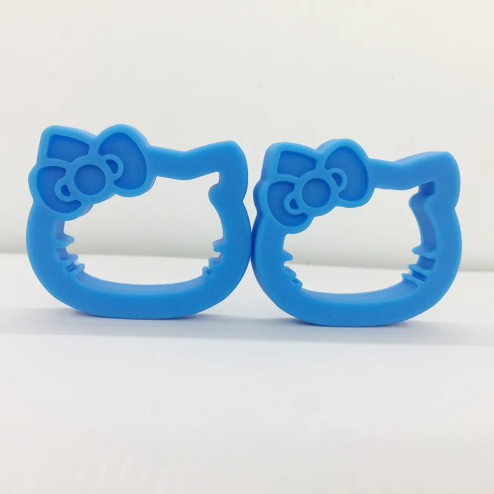 Новинка! 3 шт./лот смешанные цвета силиконовая Игрушка прорезыватель для зубов hello