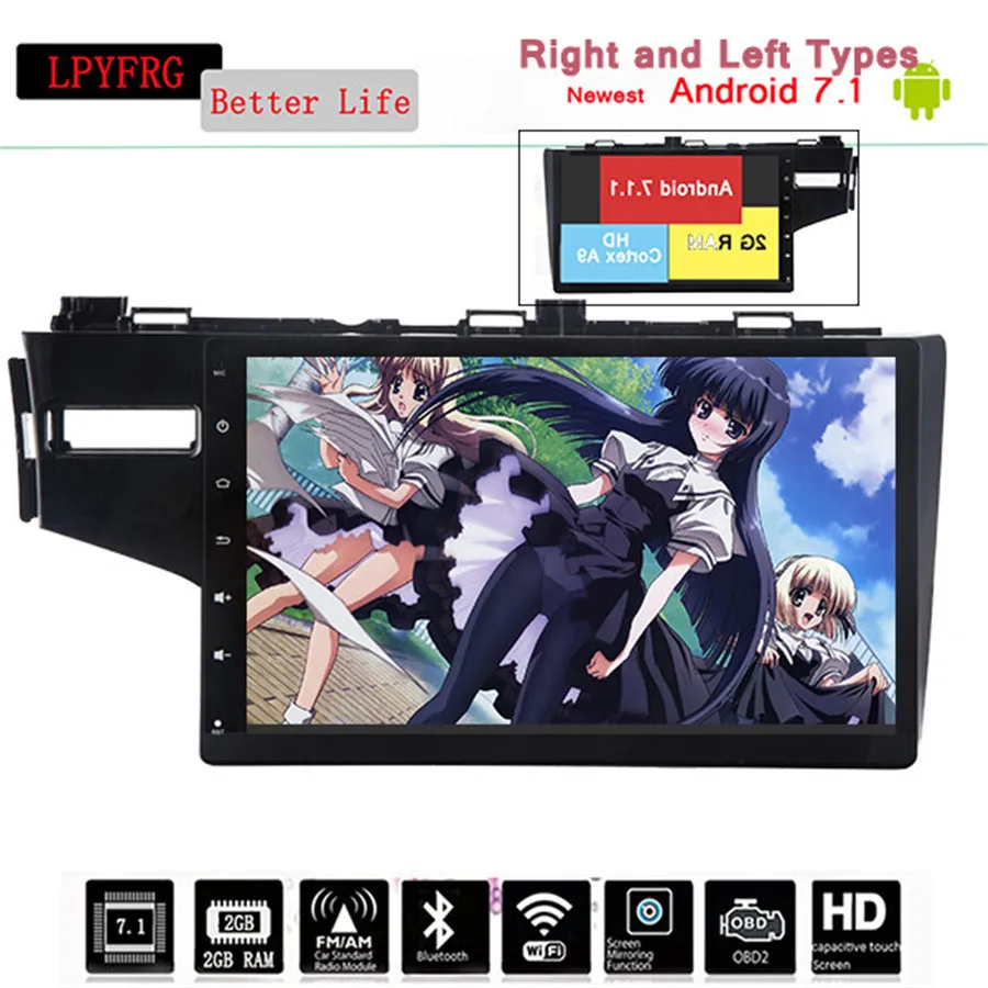 10 1 дюймовый HD 1024*600 Восьмиядерный android автомобильное стерео радио для Honda Fit 2014 2015