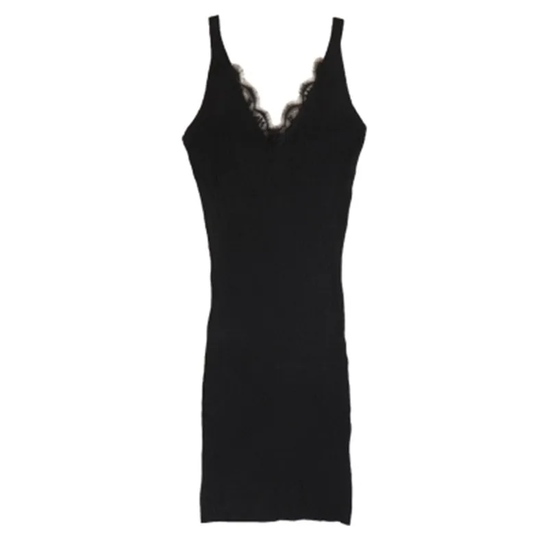 Autumn 2018 Women's clothing Korean version of the knitting vest women's sweater skirt thin lace dress basic top PZ627 | Женская