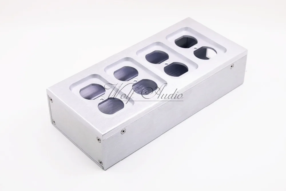 Полностью алюминиевый корпус для электропитания серебристый HiFi чехол