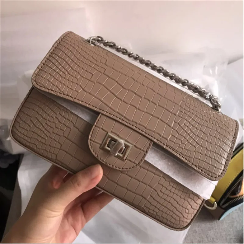 Мода крокодил узор Crossbody сумка для Для женщин 3 вида цветов из натуральной кожи