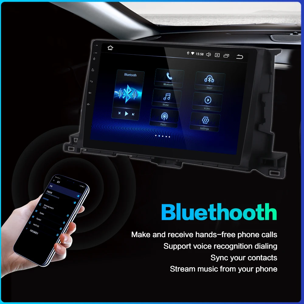 Dasaita 10," Автомобильный мультимедийный 1 Din Android 9,0 для Toyota Highlander gps стерео Bluetooth MAX6 64 Гб rom