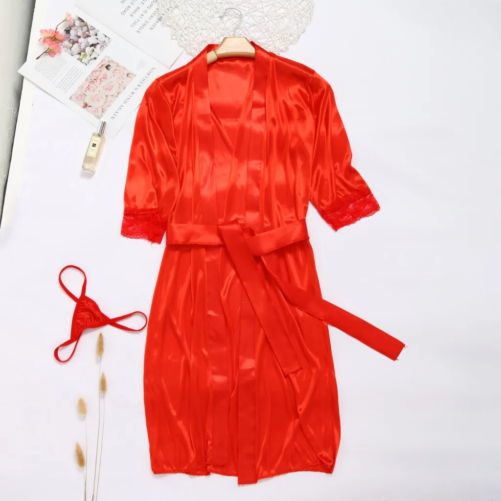 D Сексуальное женское белье, эротическое кружевное шелковое белье, ночное белье, сексуальная ночная рубашка, халат, сексуальная одежда для женщин, D103 - Цвет: D