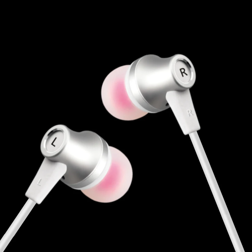 100 шт. Проводные металлические наушники с сабвуфером гарнитура смартфон