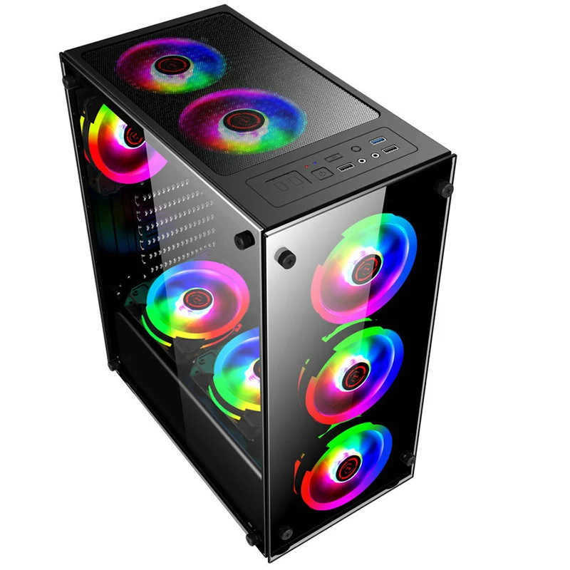 355*180*435 мм diy игровой компьютер RGB ПК Шасси в корпусе крышка боковое закаленное стекло геймер габинет computador ATX/micro-ATX/ITX