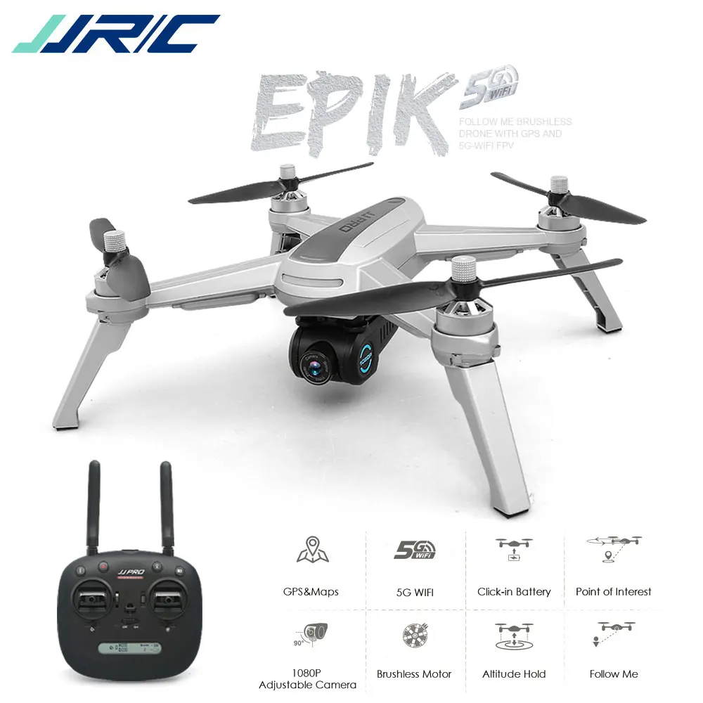 JJRC X5 GPS бесщеточный двигатель RC Дрон с 1080P 5G WIFI FPV регулируемая камера GPS Follow Me RC Quadcoter VS MJX Bugs 5 Вт