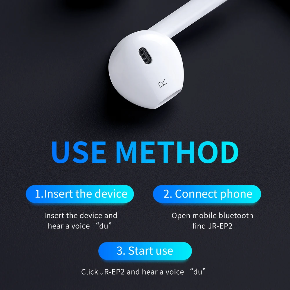 JOYROOM наушники в ухо проводные Bluetooth для Apple iPhone XS Max XR 7 8 Plus с микрофоном|Наушники и