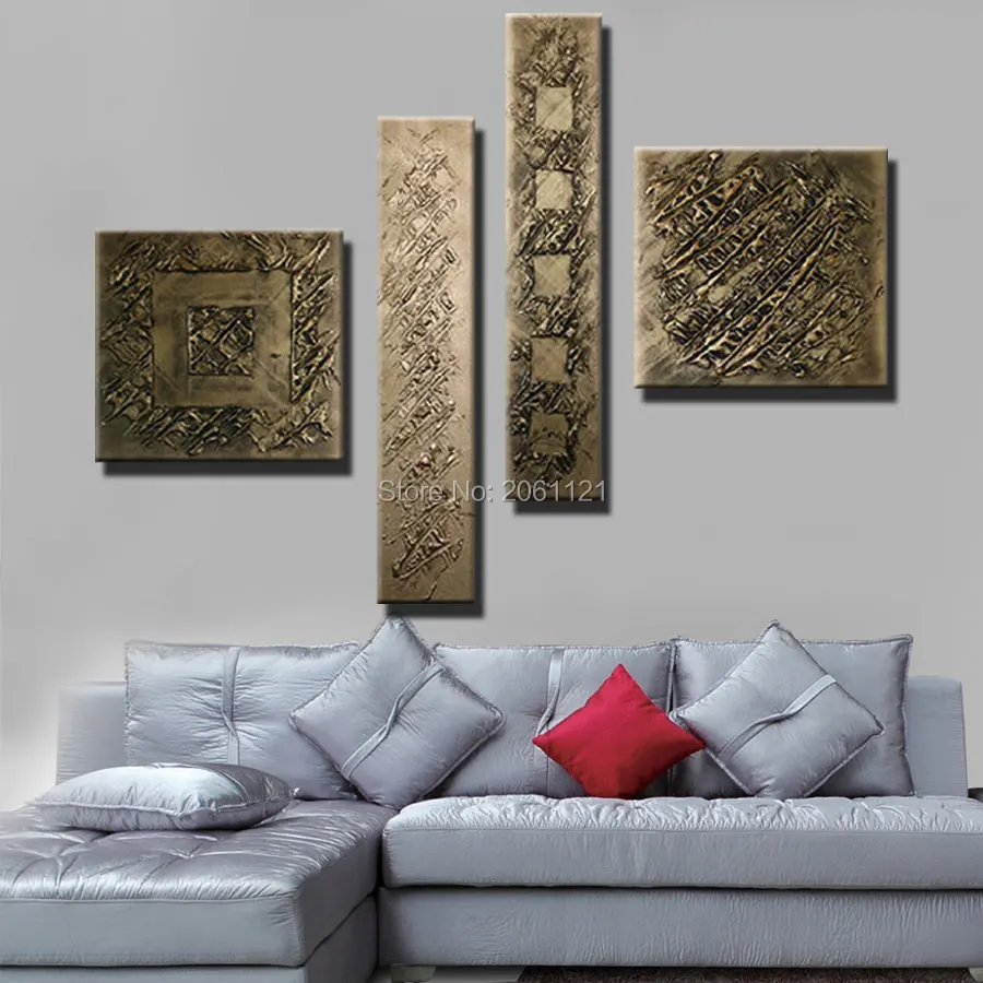 Ручная роспись ретро позолоченная настенная живопись бронзовая антизолотая