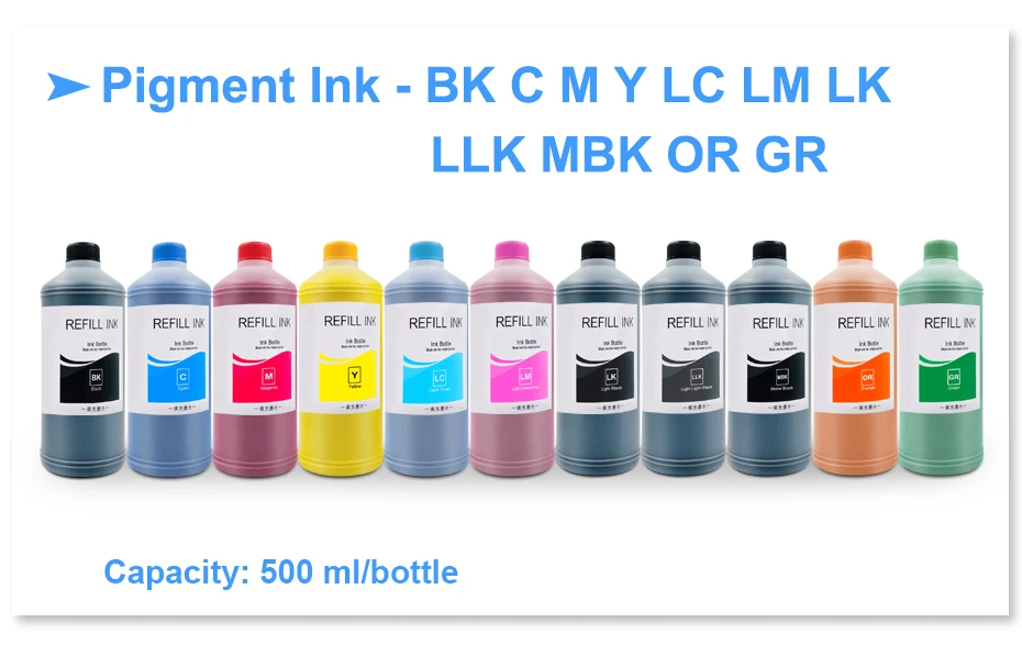 500 мл/бутылка пигментные чернила бутылка для Epson L800 L805 XP230 XP235 R800 L1300 CX7300 CX8300 TX109 пигментные чернила для заправки для Epson