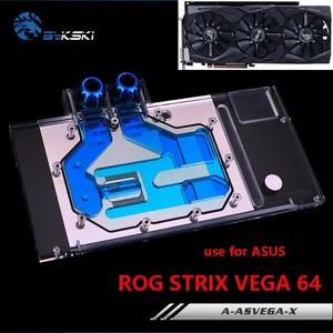 BYKSKI водный блок для ASUS ROG Strix VEGA 64 GAMINGAsus Arez Strix Radeon RX vega56медный радиаторный блок видеокарта RGB