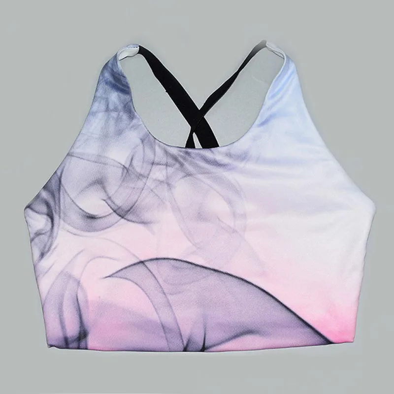 

SALSPOR Floral Printed Women Yoga Set Backless Tank Top & Yoga Leggings 2 Pieces Set Gym Clothes For Woman Fitness Sport Wear