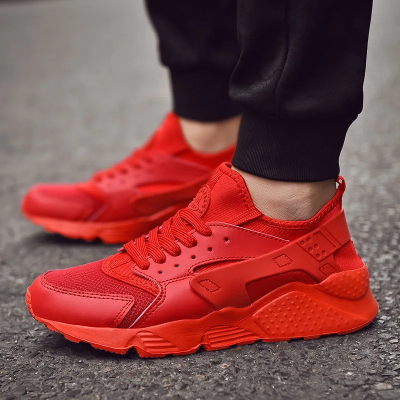 Красный Обувь; женские кроссовки; Zapatillas Deportivas Hombre; дышащая повседневная женская обувь для влюбленных; Sapato; ST325 - Цвет: Красный