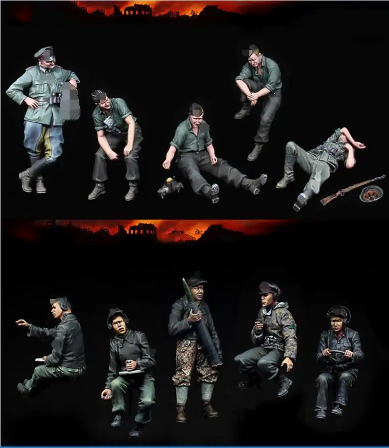 1/35 старинный солдат sit 1943 включает в себя 10 человек модель из смолы миниатюрный gk