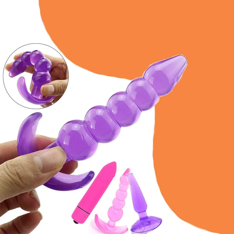 Анальная пробка с мягкими вибраторами желейные анальные шарики расширитель