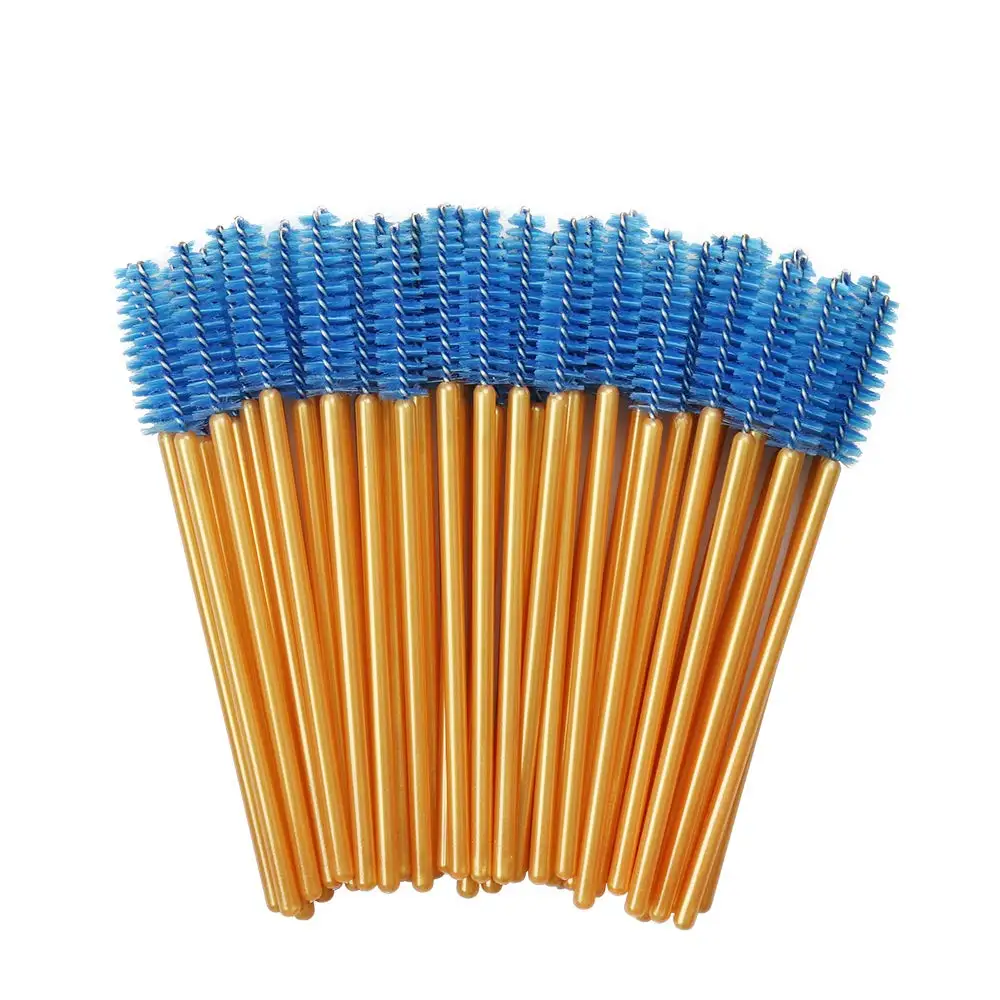 

Gold 200pcs/lot Disposable Eyelash Brush Comb Mascara Wands Eye Lashes Extension Individual Applicator Women Makeup Tool Beauty