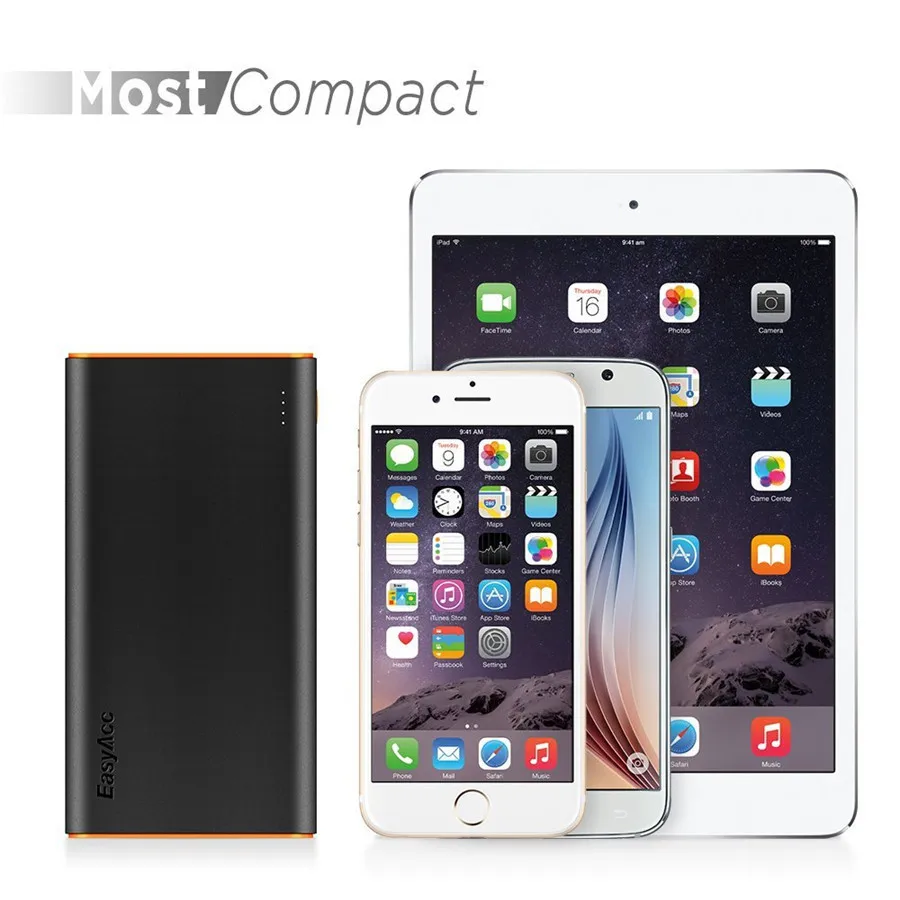 Easyacc10000mAh Мощность power Bank 5 V/3.1A Смарт Выход Комплекты внешних аккумуляторов с