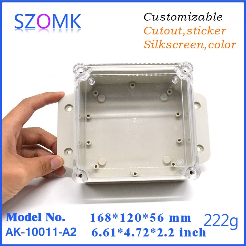 

Хороший материал ip68 водонепроницаемый корпус abs Корпус для электронных 10psc с прозрачной крышкой 168*120*56 мм 6,61*4,72*2,2 дюймов