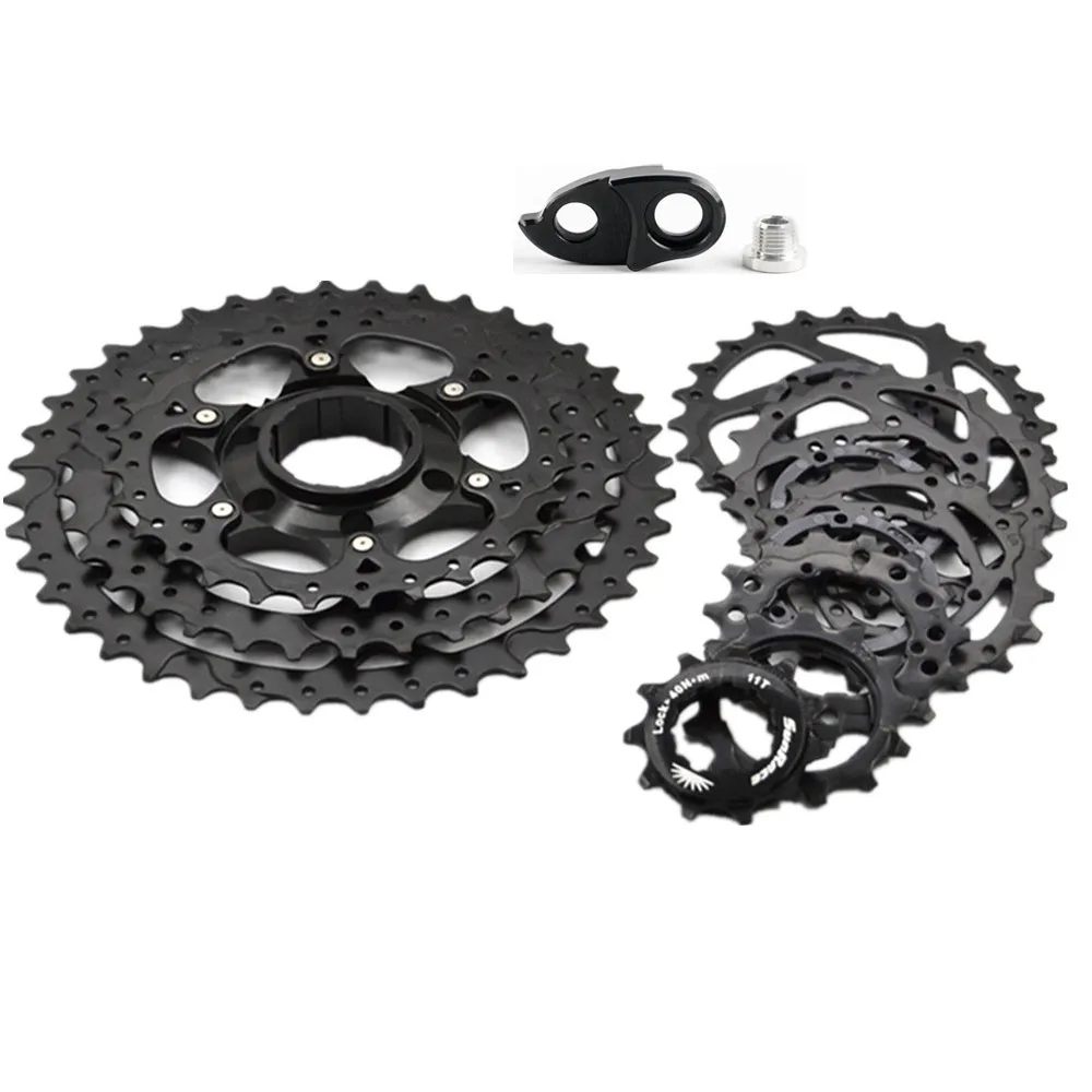 Sunracing CSM990 9 speed 11-40T 11-36T черный/серебристый велосипед кассета подходит Shimano SRAM переходник маховика для GS SGS переключатель - Цвет: 11-40T Black-Adapter