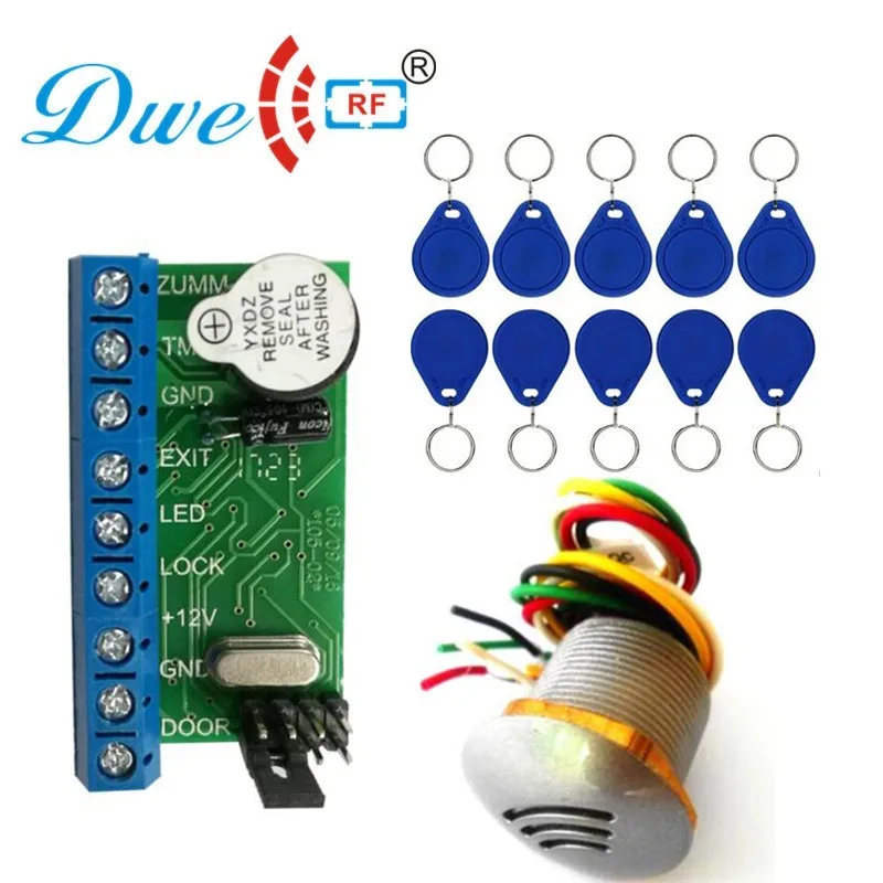 Controller reader Rfid автономный контроля доступа по отпечаткам контроллер Wiegand мини rf id считыватель mf 13,56 МГц с 10 шт. Брелки - Цвет: Controller reader