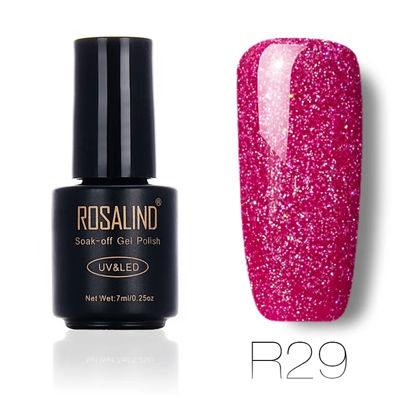 R29 ROSALIND лак для ногтей 7 мл Радужная серия Nagellak гелевый дизайн для ногтей замачиваемый гель Лаки Полупостоянный УФ светодиодный гель лак - Цвет: R29