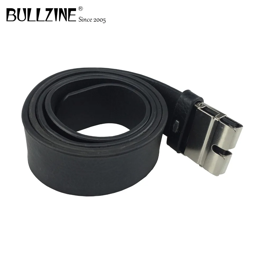 Ремни Bullzine из искусственной кожи черного цвета с соединительной застежкой для