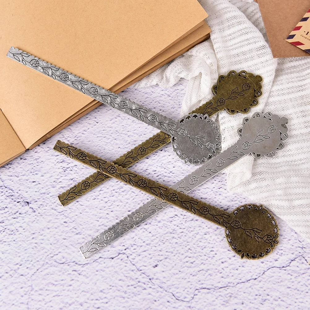 Старинная винтажная металлическая основа для кабошона закладка 20 мм