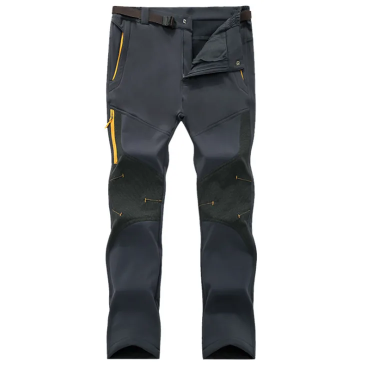 

Spring Autumn Travel Pants Men Casual Waterproof Pants Winter Thicken Thermal Trousers Men Quick Dry Pants With belt L-7XL