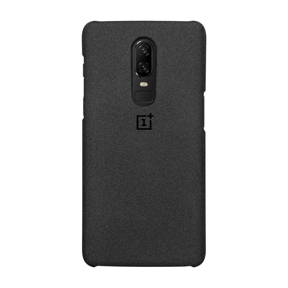 Серый Защитный чехол для OnePlus 6 Karbon sandstone идеально подходит надежная защита заниженный профиль приподнятый край - Цвет: Серый