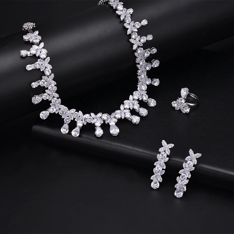 Свадебные Ювелирные наборы для женщин свадебный аксессуар юбилей BN7679 модное