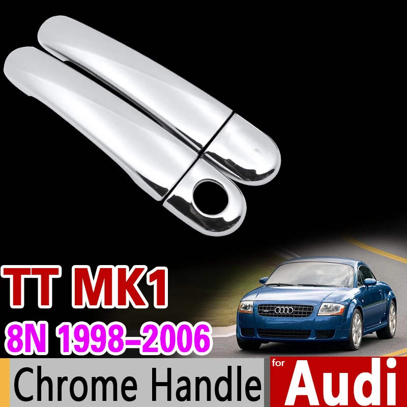 Автомобильный хромированный комплект обшивки дверных ручек для Audi TT 8n MK1 1998 1999 2000