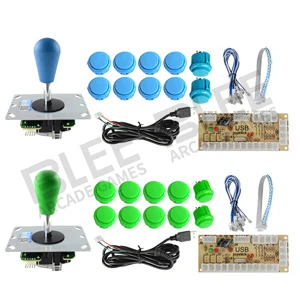 11 Бли 2 игроков Аркада DIY Kit нулевой задержкой USB контроллер PC Sanwa Джойстик с овальный мяч кнопки для ПК PS3 - Цвет: 11