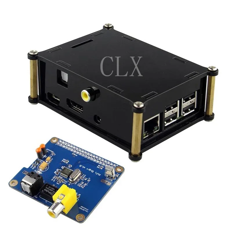 

2022 HIFI DiGi+ Digital Sound Card I2S SPDIF Optical Fiber with case for Raspberry Pi 3 B Plus / 3B / Pi 2 model B and B+ / A+