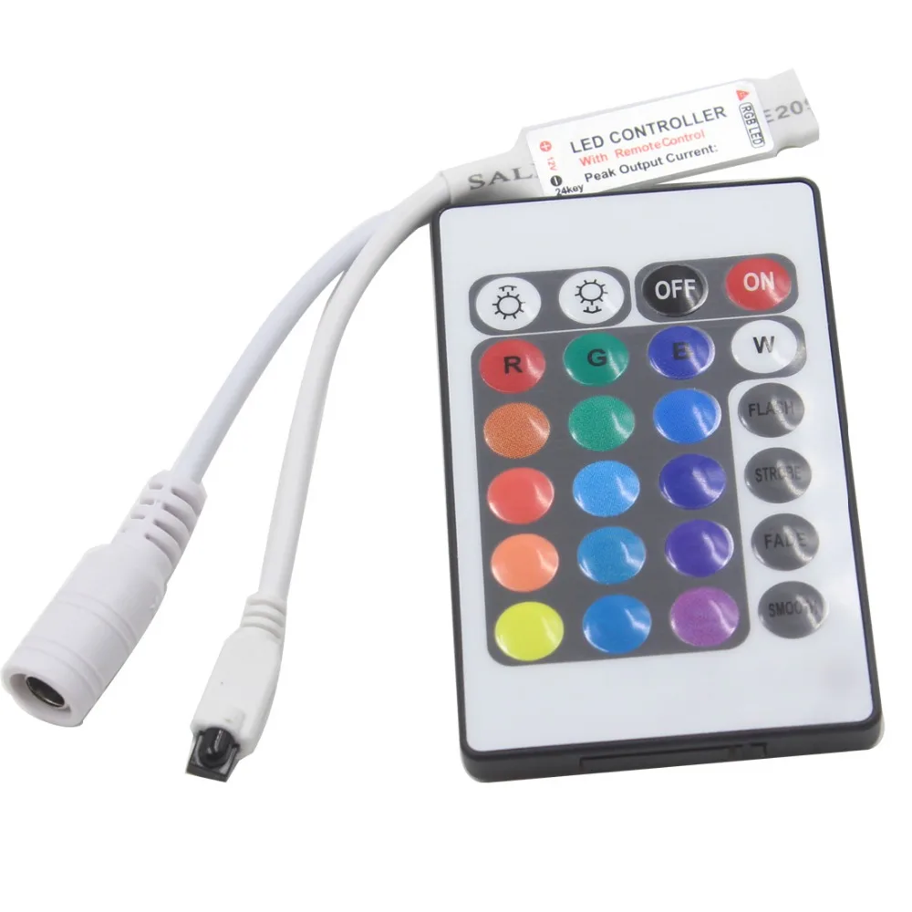 DC12V 24Key 44Key RGB контроллер ИК-пульт дистанционного управления с мини-приемником для 2835/5050 RGB светодиодные ленты светильник светодиодный контроллер ленты
