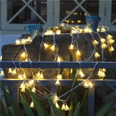 (6M 40LED) style 2 6 м Сказочный светодиодный светильник, струнный Колокольчик для дома, снежинка, сосновый орех, стиль, свадьба, Рождественская елка, новогоднее, Рождественское украшение для дома, гирлянда - Цвет: (6M 40LED) style 2