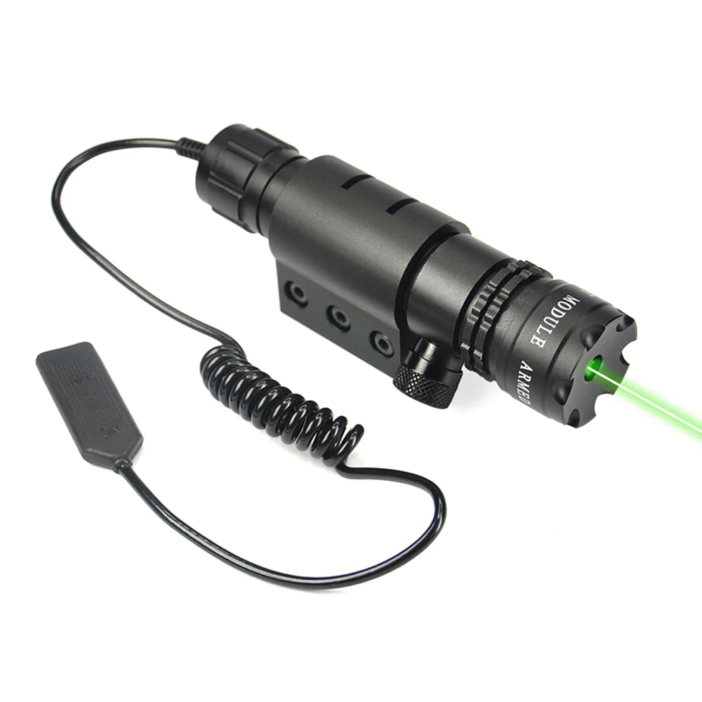 Высококачественный Тактический охотничий зеленый лазерный прицел из