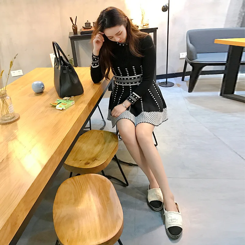 Женское трикотажное платье осеннее и зимнее 2019|autumn fashion|winter fashionautumn and winter |