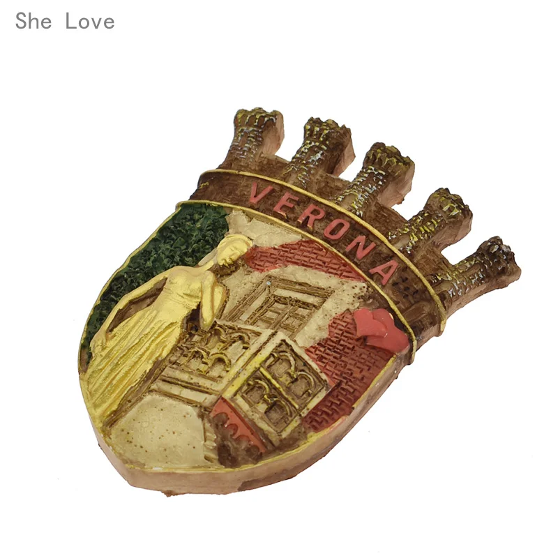 She Love Italy Verona 3D Магнитная Наклейка на холодильник подарок для путешествий Сувенир украшение