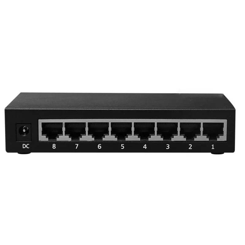 Мини 8 портовый сетевой гигабитный коммутатор 10/100/1000 Мбит/с Fast Ethernet концентратор