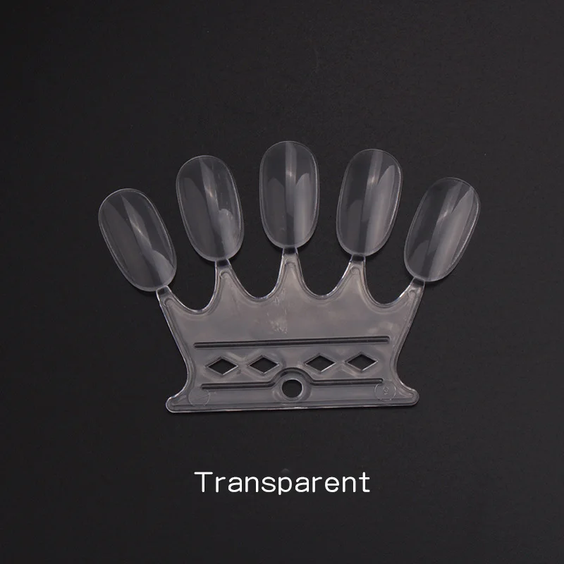 Transparent 10 шт./компл. накладные советы для ногтей набор круглый форма ясно натуральный черный, белый цвет искусственного Ongles практика цветной гель для ногтей - Цвет: Transparent