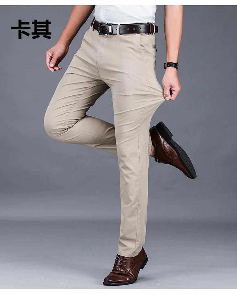 Pantalon Homme, мужские брюки, мужские классические деловые брюки, мешковатые, белые, черные, повседневные мужские рабочие брюки, большие размеры, высокое качество, тонкие