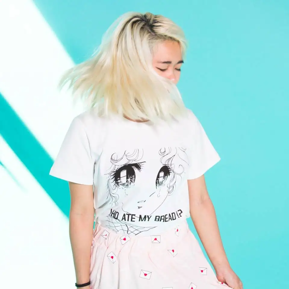Фото Fevengetoll Кто съел мою хлеб футболка Для женщин Harajuku милые Обувь для девочек слезы Fevengetoll Кто съел мою хлеб футболка Для женщин Harajuku милые Обувь для девочек слезы