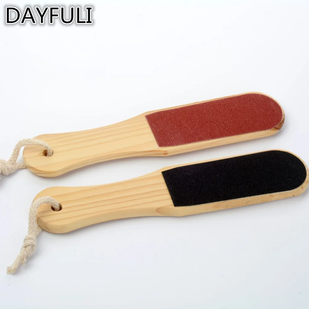 

Double Sided red and black Foot Rasp File Callus Dead Skin Remover Pedicure Scrubber Tool Wood