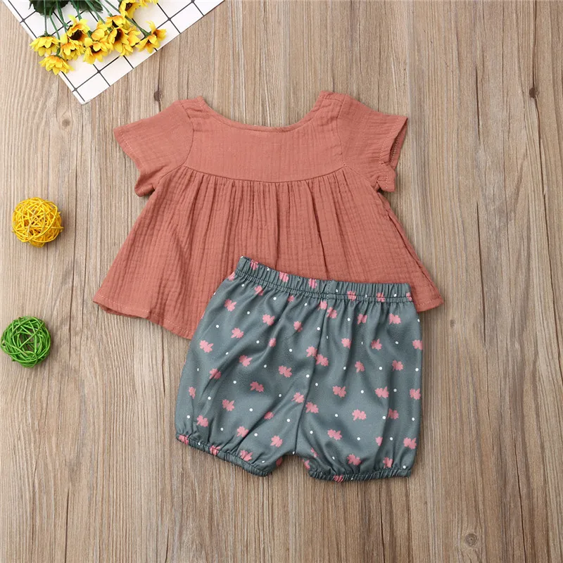 Повседневные комплекты одежды для новорожденных девочек 2 предмета свободная