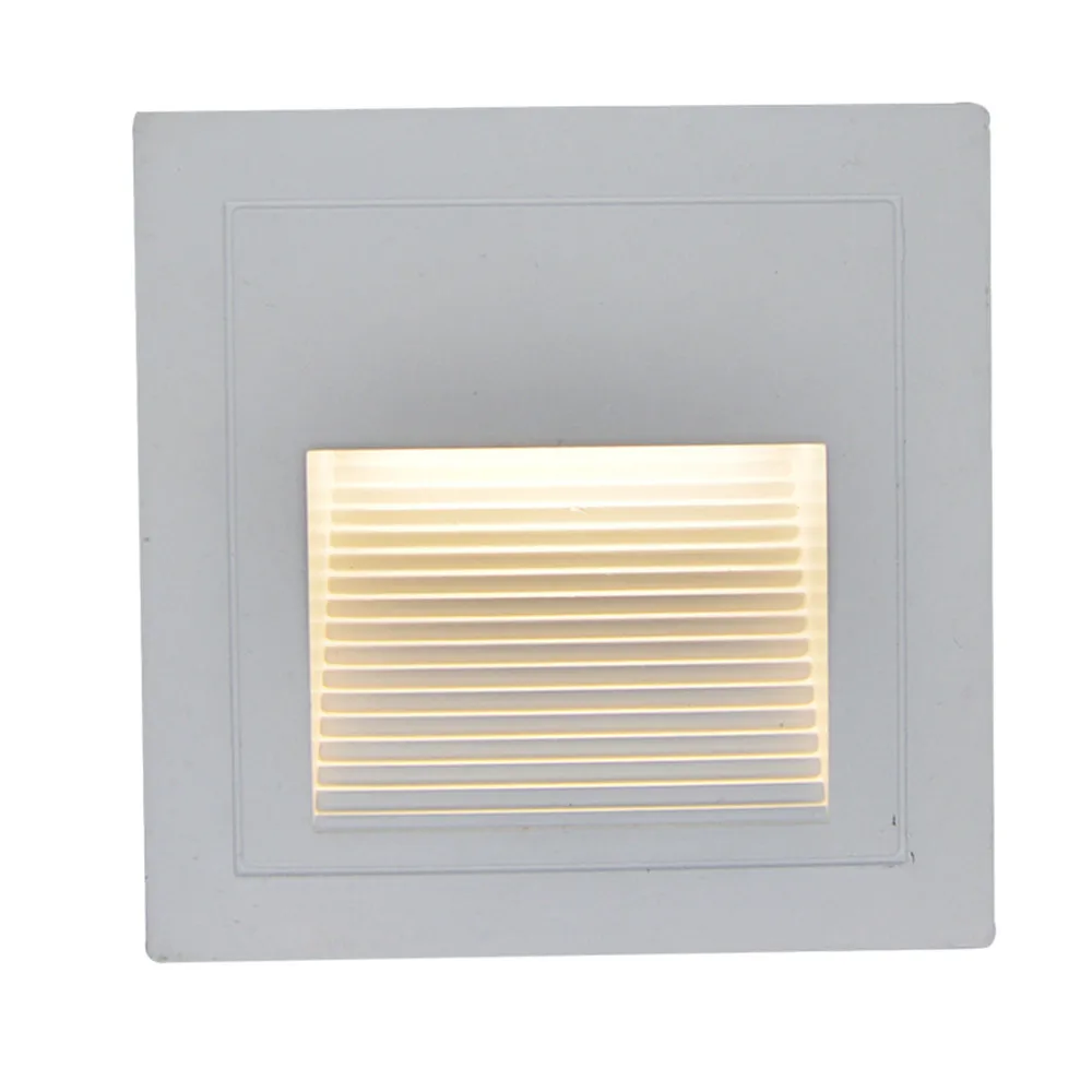 10 шт. светодиодный лестницы Светильник со встроенным коробка Алюминий 3 Вт Шаг