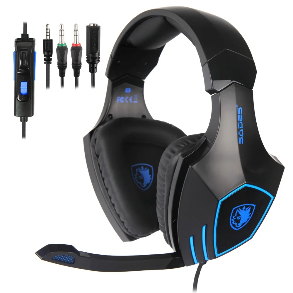 

Игровая гарнитура SADES SA819, наушники 3,5 мм, гарнитура для ПК/PS4/ноутбука/телефона/Xbox One