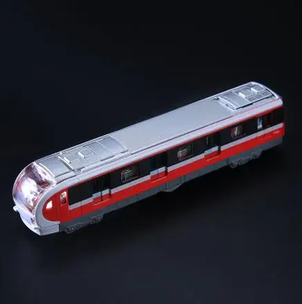Metro игрушечный автомобиль высокоскоростной рельсовый локомотив сплав автомобиль гармония трек звук и светильник Модель метро игрушечный автомобиль - Цвет: 2