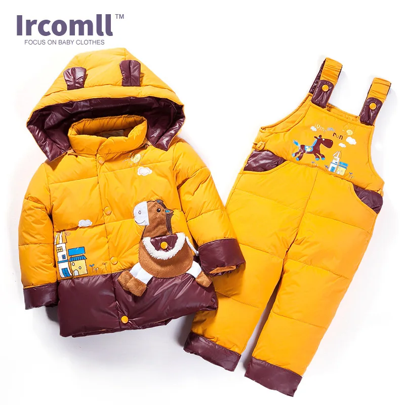 Детский комплект одежды для мальчиков и девочек теплая пуховая куртка