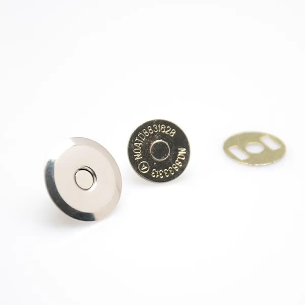 

14mm Dia Silver Magnetic buttons Nickel Snap Fasteners 100 Sets/lot